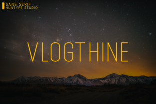 Vlogthine: A Modern Sans Serif Font for Web Design